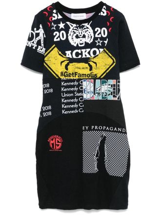 Marine Serre Graphic-print mini dress - Black