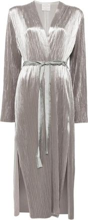 Forte_Forte Pliss&eacute;-effect Belted Coat