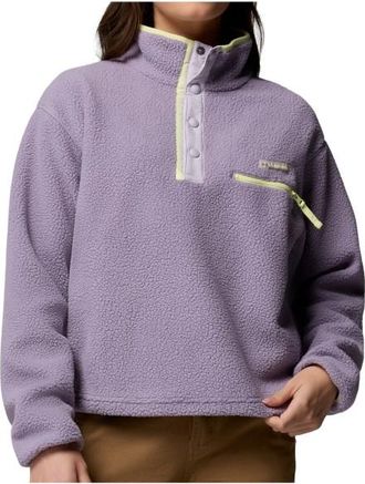 Columbia Helvetia II Cropped Half Snap Fleece Fleecepullover f&uuml;r Damen | rosa