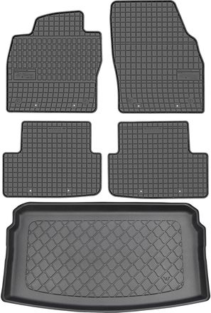 OEM Juego De Alfombrillas De Goma Para Coche Y Maletero Para Volkswagen Polo Vi 2g Aw Hatchback A Partir De Octubre De 2017