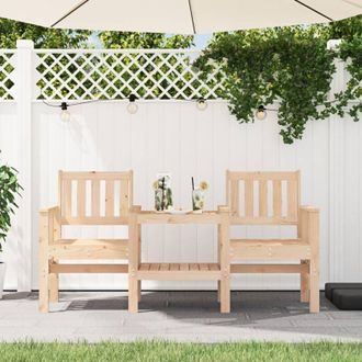 vidaXL Vidaxl - Panca da Giardino con Tavolino 2 Posti Legno Massello di Pino