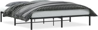 vidaXL Metal Bed Frame without Mattress Black 183x213cm vidaXL