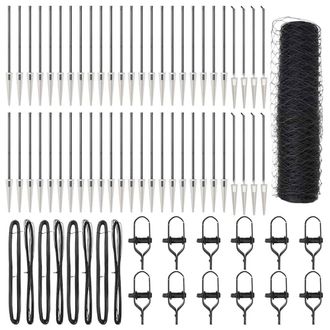 Berkfield Home Hexagon Fence Grey 1x100 m Steel