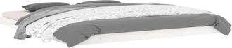 vidaXL Cama Sin Colch&oacute;n Madera Maciza De Pino Blanca 180x200 Cm Vidaxl