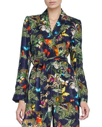 L'agence Lagence Jordana Wrap Belted Blazer