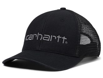Carhartt Work in Progress Canvas Mesh-Back Logo Mens Cap Baseball Mens Caps Black, Cotton