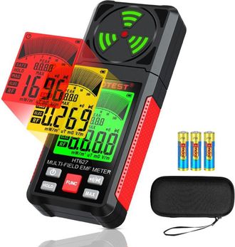 OEM Detector Emf 3 En 1, Telur&oacute;metro, Memoria M&aacute;xima, Medici&oacute;n De Campos Electromagn&eacute;ticos (ef, Rf, Mf, Wifi), Comprobador Electromagn&eacute;tico Dom&eacute;stico/exte