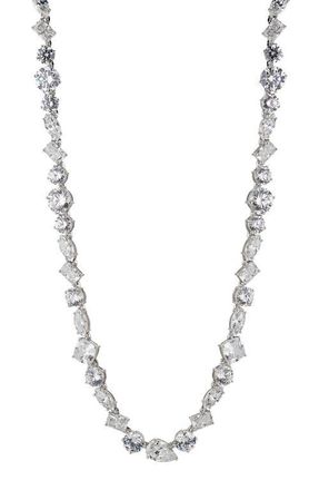 Nadri Large Cubic Zirconia Choker Necklace in Rhodium at Nordstrom