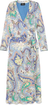 Etro Abito con stampa a fiori - Blu