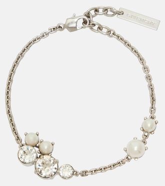 Givenchy Bracciale con cristalli e perle bijoux