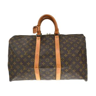 Louis Vuitton Pre-owned Weekend Bags, female, Brown, Size: ONE SIZE Pre-owned Monogram Keepall Travel Bag