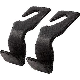 OEM Set Di 2 Ganci Per Poggiatesta Auto, Organizer Per Sedile Posteriore, In Pelle Nera, Per Appendere Borse, Borsette E Cappotti