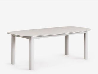 Sklum Mesa De Comedor Extensible Rectangular 220-280x100 Cm En Cer&aacute;mica Y Aluminio Zinti Sklum