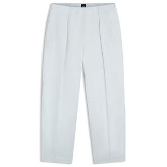 BOSS Relaxed-fit trousers in soft sateen