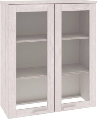 vidaXL Vidaxl - Aparador Superior Hamar Madera Maciza Pino Blanco 85x35x100 Cm