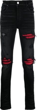 Amiri distressed skinny-cut jeans - men - Spandex/Elastane/Polyester/Cotton - 36 - Black