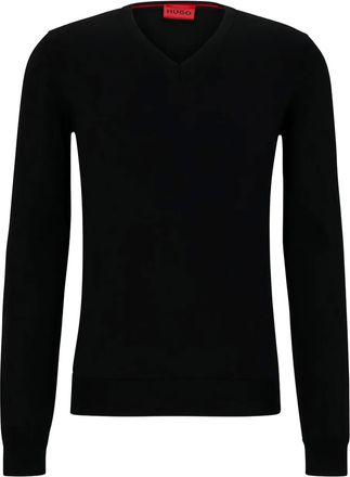 HUGO BOSS San Vo T-shirt met V-hals - Zwart