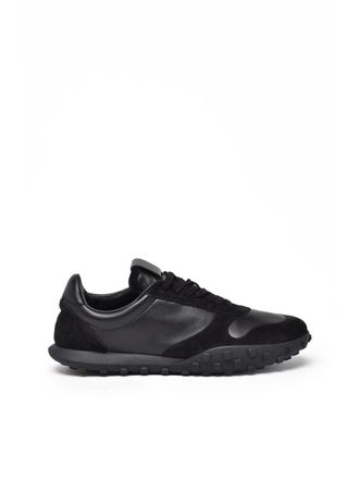 Jil Sander Black Leather Suede Sneakers
