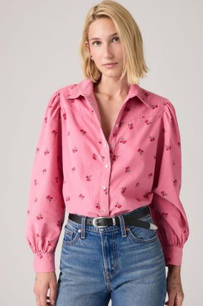 Levi's Juna Western Shirt - Mujer - XS - Rosa / Birgita Floral Tameless Rose Corduroy