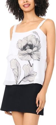 Vince Camuto Layered Tank in Ultra White at Nordstrom, Size Xx-Large