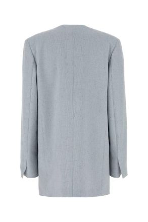 Alberta Ferretti Womens Melange Light-Blue Jersey Blazer Azzurro Viplse Giacche E Gilet