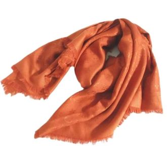 Louis Vuitton Pre-owned Scarves, female, Orange, Size: ONE SIZE Pre-owned Stole