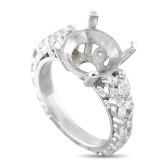 Luxury Bazaar 18K White Gold 2.0ct Diamond Mounting Ring MF10-082026
