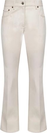 Valentino Flare broek met vijf zakken - Dames - Bootcut Jeans - Beige - W26 - Katoen - Jeans