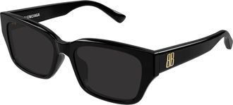 Balenciaga Grey Rectangular Unisex Sunglasses BB0480SK 001 56