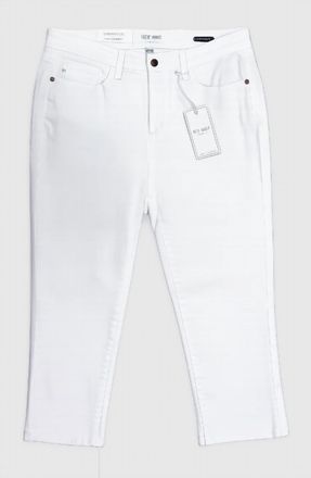 Judy Blue Womens Mid Rise Capri Jeans In White