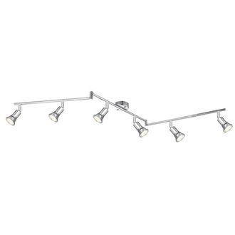 Netlighting Dante Ceiling Spotlight Bar Chrome 6x GU10 3000K in Silver