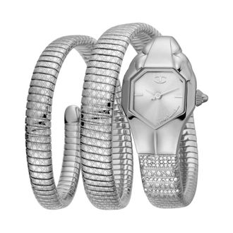 Just Cavalli Glam Snake Silver-tone Dial Ladies Watch JC1L112M0015