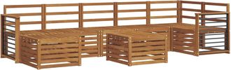 vidaXL Conjunto De Sof&aacute;s De Exterior 8 Uds. Natural Vidaxl