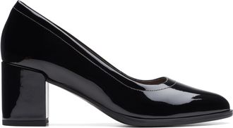Clarks Freva 55 Court in Black Patent