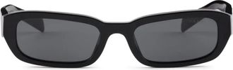 Prada Symbole sunglasses - women - Acetate - One Size - Black