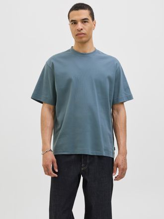 Jack & Jones Rundhalsshirt JACK & JONES JJEURBAN EDGE TEE SS O-NECK NOOS, Herren, Gr. XL, grau (stormy weather), Jersey, Obermaterial: 100% Baumwolle, unifarben, r