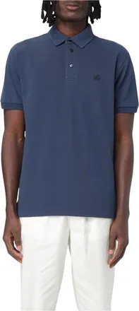 Etro Tops, Heren, Blauw, S, Katoen, Polo Shirt met Korte Mouwen
