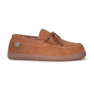 Cloud Nine Mens Moccasin Slippers In Chestnut