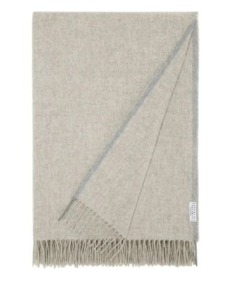 Brunello Cucinelli Coperta con frange (140cm x 140cm) - Toni neutri