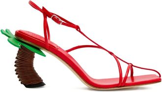 A.W.A.K.E. Sandali Bianca con tacco - Rosso