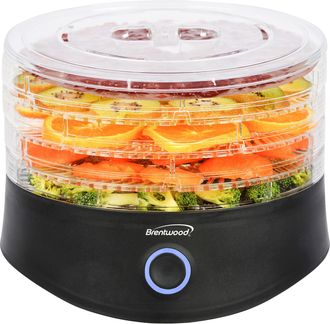 Brentwood 5 Tray Food Dehydrator in Black with Auto Shut Off