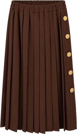 Jucca Midi Rok - Dames - Midirokken - Bruin - M - Rokken