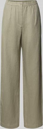 Sams&oslash;e & Sams&oslash;e Stoffhose mit Knopfverschluss Modell SATOVE in Oliv, Gr&ouml;&szlig;e XS