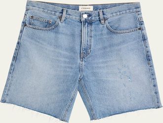 Frame Denim Mens Baggy Jean Cutoff Shorts