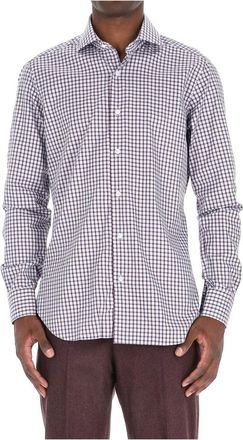 Barba Casual Shirts, male, Multicolor, Size: 2XL Culto Cotton Micro-Pattern Shirt