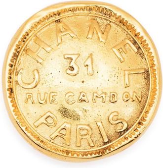 Chanel 1980s Rue Cambon brooch - women - Metal - One Size - Gold