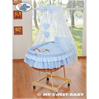 OEM Mois&eacute;s Con Dosel - Osito De Peluche Con Lazo Azul