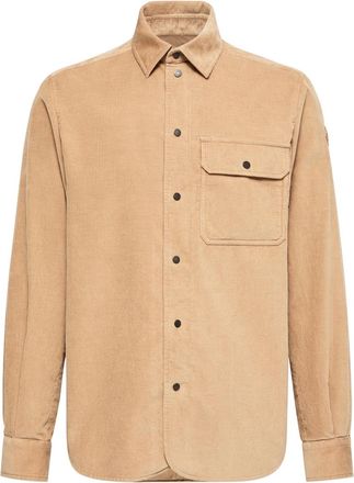 Moncler Moncler Corduroy Shirt, Men, Beige, Size: 3xl