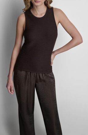 DKNY Seamless Rib Tank in Tobacco at Nordstrom, Size X-Small