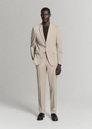 Mango Pantaloni completo Par&iacute;s super slim-fit beige - Uomo - 44 - MANGO MAN